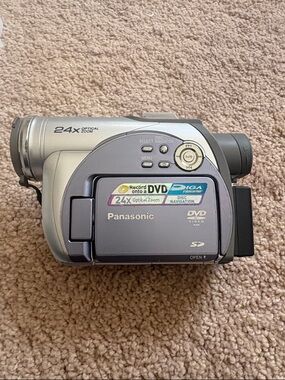Panasonic Silver and Gray DVD Camcorder with 24x Optical Zoom